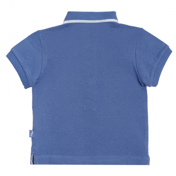 Памучна блуза с акцент на яката, синя Chicco 346305 4