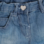 Дънкови къси панталонки с щампа на сърце Chicco 346310 2