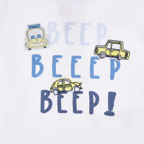 Тениска с цветни акценти и апликация на коли- beep-beep! Chicco 346579 2