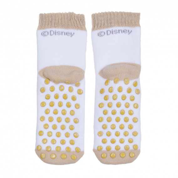Чорапи с щампа и бежов акцент за бебе, бели Chicco 347017 8