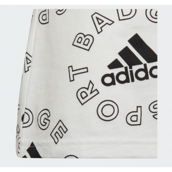 Памучна тениска G LOGO T ESS, бяло и черно Adidas 347139 3