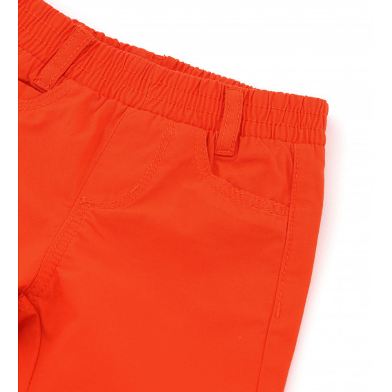 Памучен панталон с ластици на крачолите за бебе, червен Original Marines 347230 2
