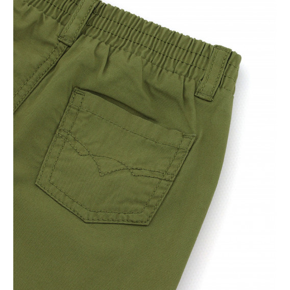 Памучен панталон за бебе, зелен цвят Original Marines 347232 3