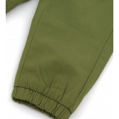 Памучен панталон за бебе, зелен цвят Original Marines 347233 4
