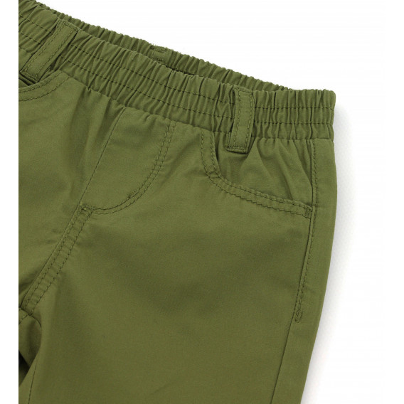Памучен панталон за бебе, зелен цвят Original Marines 347234 5