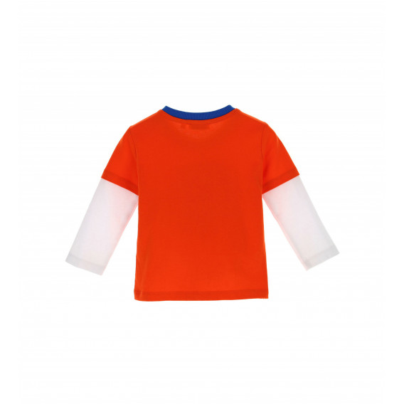 Памучна блуза за бебе с щампа, червен цвят Original Marines 347283 2