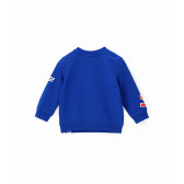 Памучна блуза за бебе с дълъг ръкав и принт на коли, синя Original Marines 347288 8