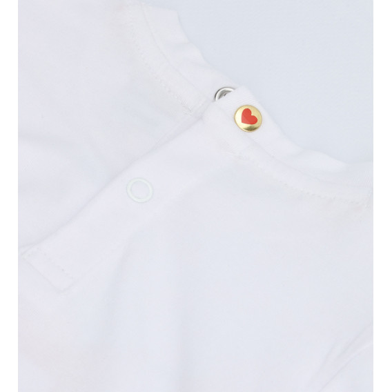 Тениска за бебе с щампа момиче с пуловер, бяла Original Marines 347347 5
