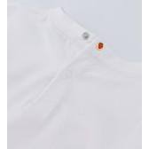 Блуза с дълъг ръкав и къдрички за бебе, бяла Original Marines 347371 4