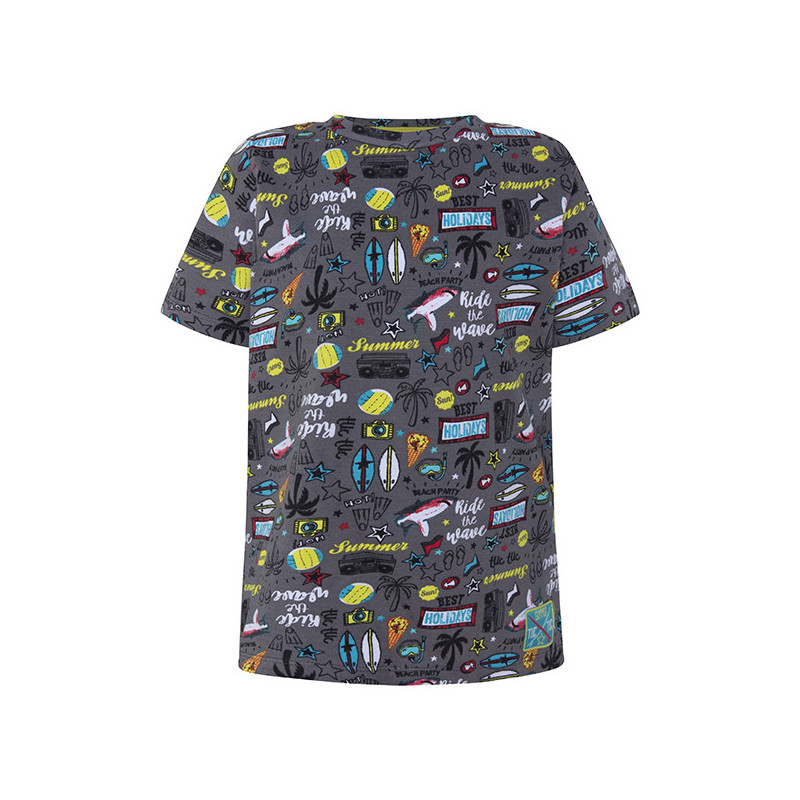 Памучна тениска с летни морски мотиви за момче  34753