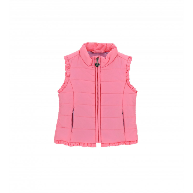 Олекотен елек за бебе с къдрички, розов цвят  347621