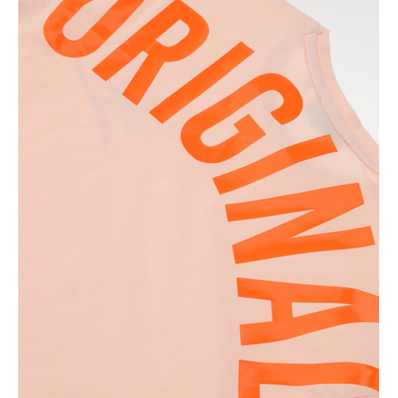 Блуза с дълъг ръкав и щампа Miss, оранжев цвят Original Marines 347656 2