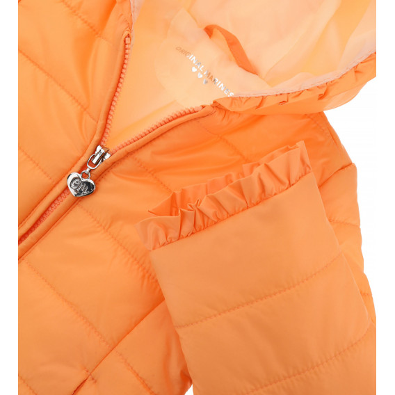 Олекотено яке за бебе с къдрички, оранжево Original Marines 347699 3