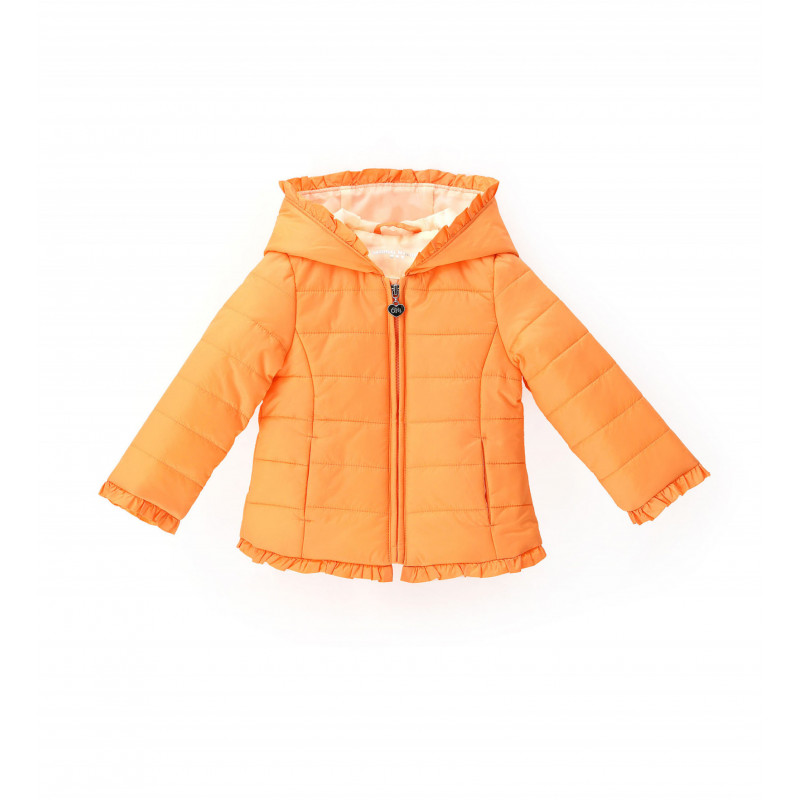 Олекотено яке за бебе с къдрички, оранжево  347701