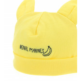 Памучна шапка с ушички, жълт цвят Original Marines 347729 6