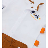 Памучен комплект за бебе Tiger, бял цвят Original Marines 347746 4