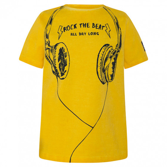 Памучна тениска с принт слушалки за момче Tuc Tuc 34800 