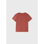 Тениска с морска щампа Surf Day, червена Mayoral 348042 2