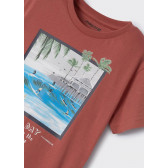 Тениска с морска щампа Surf Day, червена Mayoral 348043 3