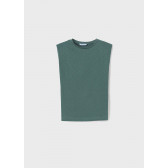 Блуза без ръкави и с подплънки на раменете, зелена Mayoral 348104 