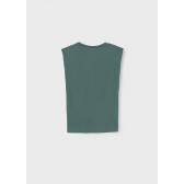 Блуза без ръкави и с подплънки на раменете, зелена Mayoral 348105 2