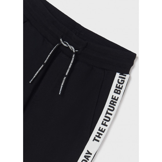Спортен панталон със контрастна бяла лента, черен Mayoral 348129 4