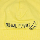 Памучна шапка с ушички, жълт цвят Original Marines 348170 2