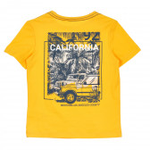 Памучна тениска с лейбъл, жълта Original Marines 348174 4