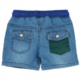 Къси дънкови панталони с апликации, сини Original Marines 348179 4