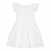 Памучна рокля с голям волан, бяла Original Marines 348223 4