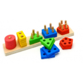 Дървенa играчка - низанка геометрични фигури WOODEN 348304 5
