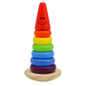 Дървена играчка - пирамида с рингове за подреждане WOODEN 348305 4