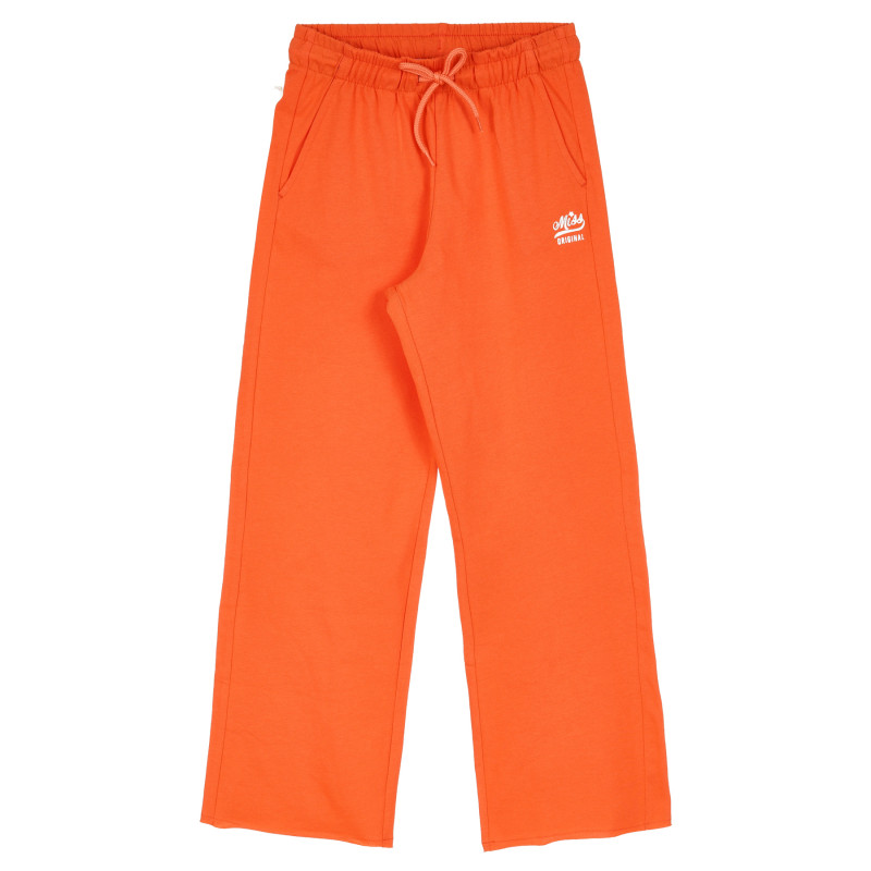 Памучен свободен панталон, оранжев  348324