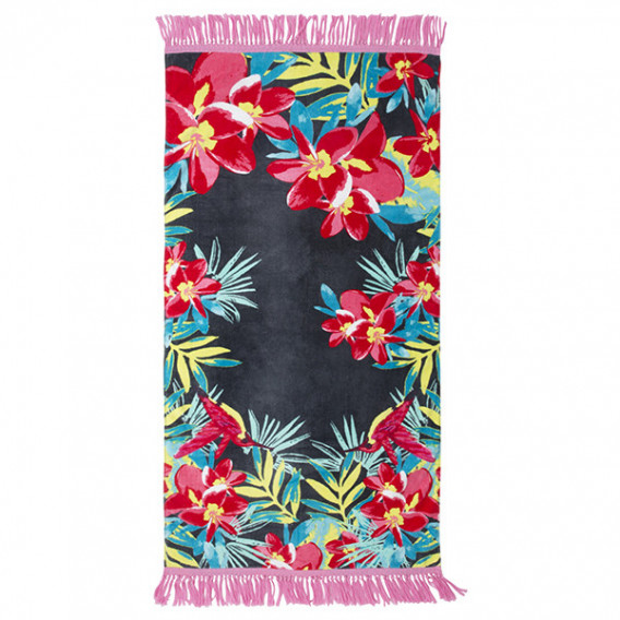Плажна кърпа с флорален принт и ресни, цвят: Многоцветен Tuc Tuc 34853 