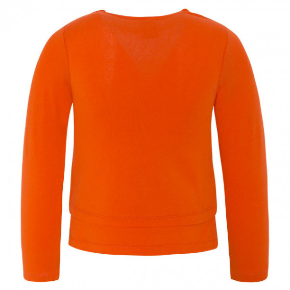 Памучна оранжева блуза с дълъг ръкав и цветна щампа за момиче Tuc Tuc 34874 2