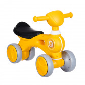 Детски велосипед за баланс със звук и светлина, жълт SNG 349246 