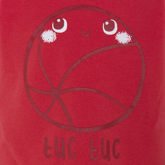Памучна тениска с принт весела топка за момче Tuc Tuc 34991 3