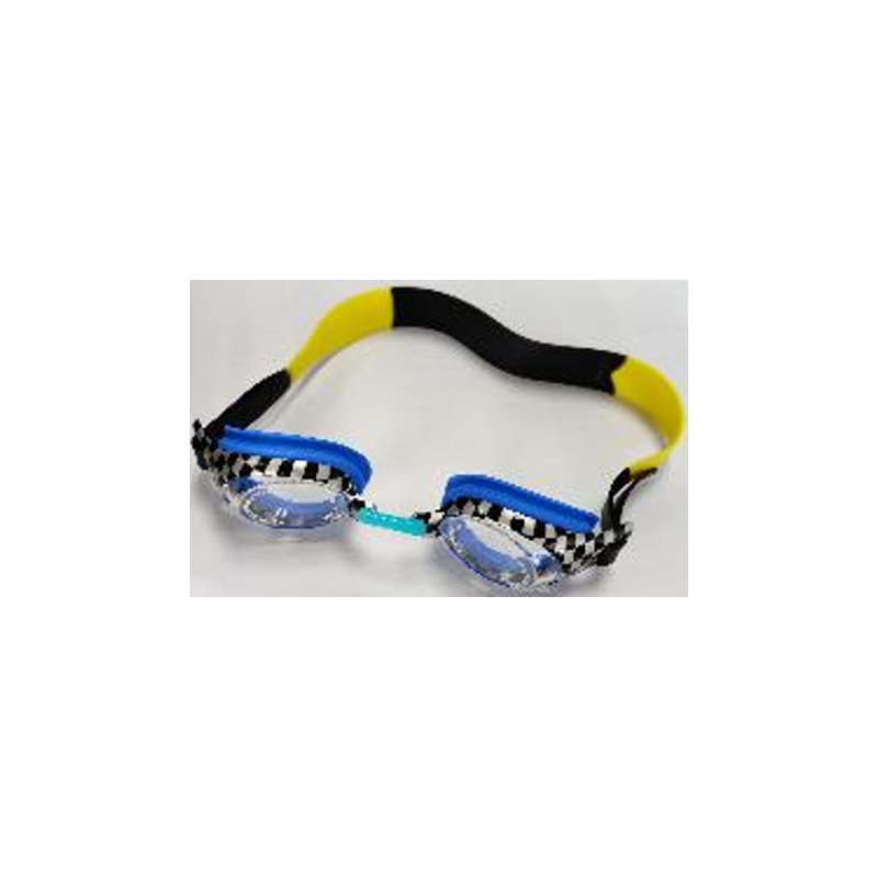 Детски очила за плуване, сини с декорация  350051