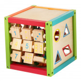 Дървен дидактически активен образователен куб WOODEN 350219 10