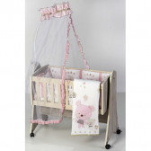 розово Бебешко креватче с класически дизайн и люлеещо се кошче Dizain Baby 35069 2
