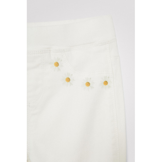 Панталон jeggins с маргарити, бели DESIGUAL 352305 3