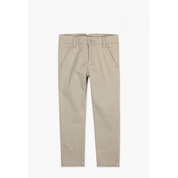 Памучен панталон с еластан за момче с изчистен дизайн Boboli 35259 