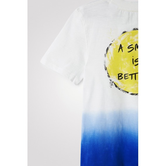 Блуза с къс ръкав Smiley Tie-dye, синя DESIGUAL 354416 2