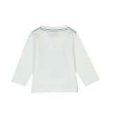 Памучна блуза с дълъг ръкав и цветна щампа отпред за бебе момче Boboli 356 2