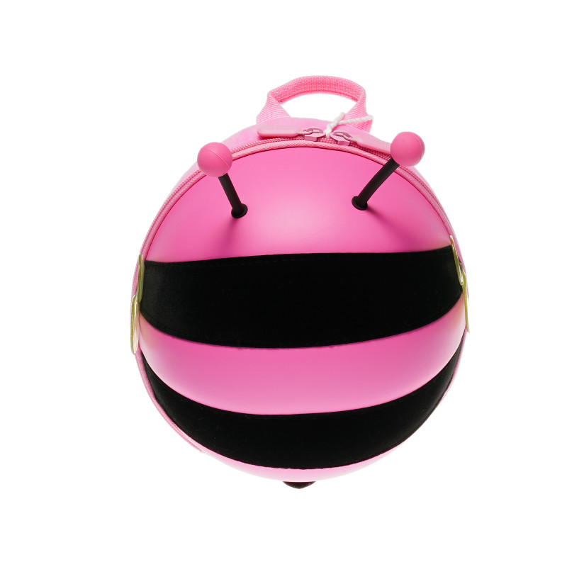 Мини детска раница - пчеличка с предпазен колан, розова  35634
