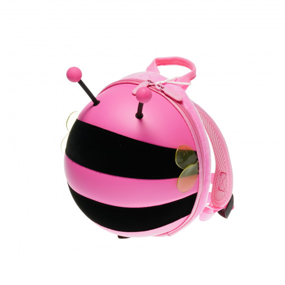 Мини детска раница - пчеличка с предпазен колан, розова Supercute 35635 3