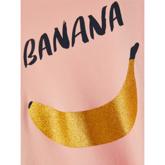Блуза с къс ръкав Banana, корал Name it 357390 3