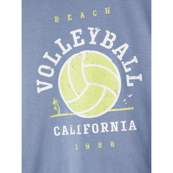 Блуза с къс ръкав Volleyball, синя Name it 357491 3