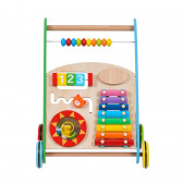 Детска дървена играчка за бутане - проходилка с активности WOODEN 359985 2