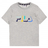 Памучна тениска с логото на бранда, сива Fila 360023 